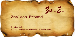 Zsoldos Erhard névjegykártya